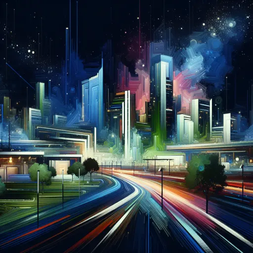 Illustration of Allentown at night