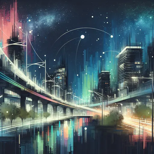 Illustration of Ankara at night