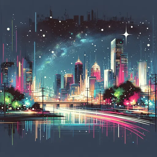 Illustration of Annapolis at night