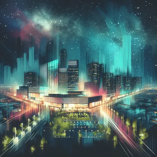 Illustration of Arcata at night