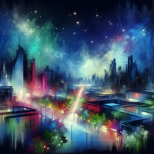Illustration of Ashdod at night