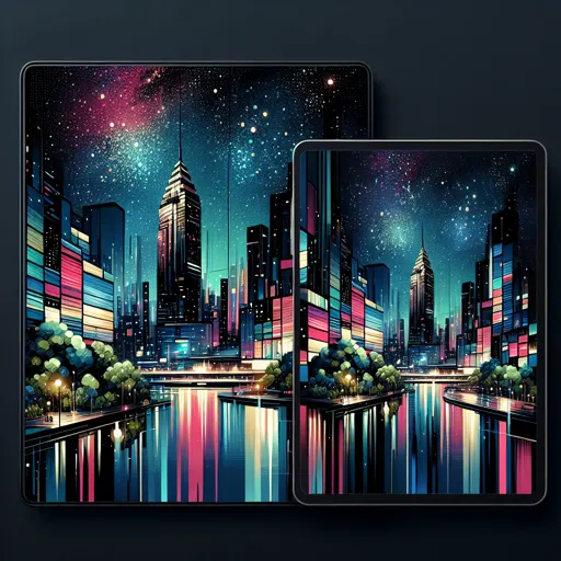 Illustration of Auckland at night
