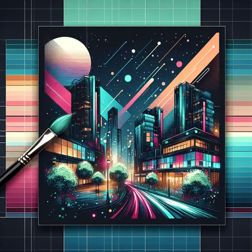 Illustration of Barrie at night