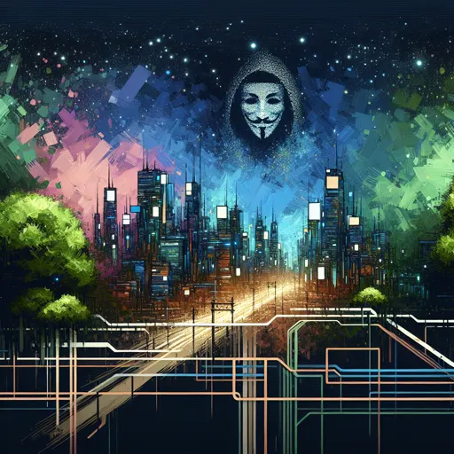 Illustration of Beer Sheva at night
