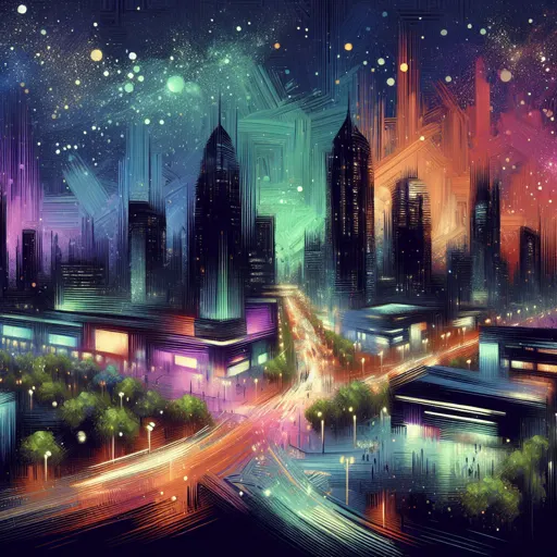 Illustration of Belo Horizonte at night