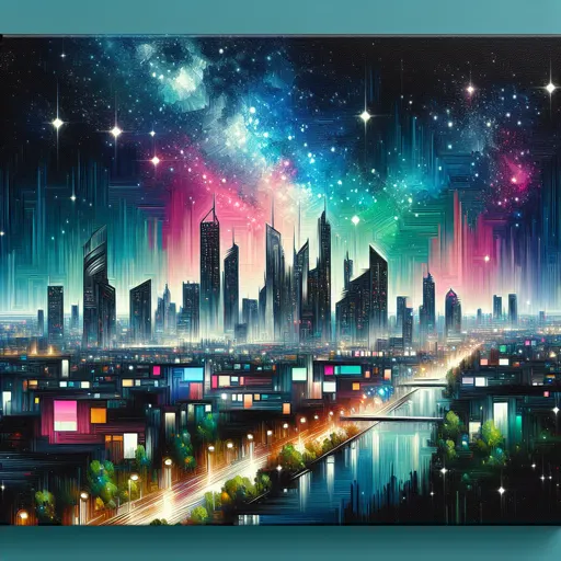 Illustration of Brasilia at night