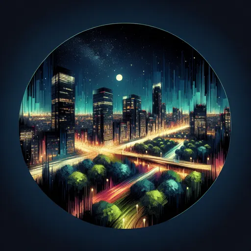 Illustration of Brunswick at night