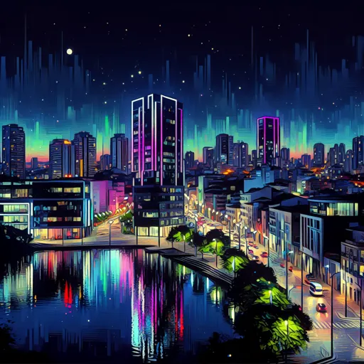 Illustration of Campinas at night