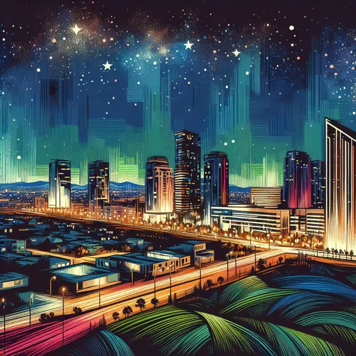 Illustration of Campo Grande at night