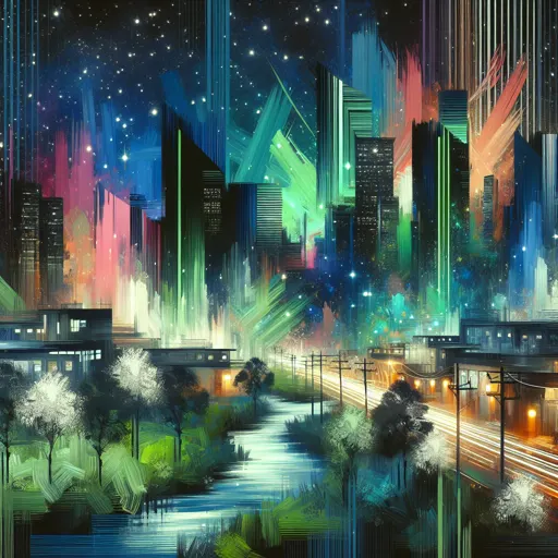 Illustration of Charlotte at night