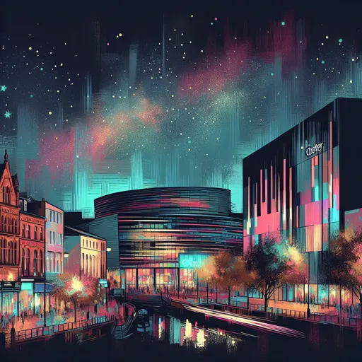 Illustration of Chester at night