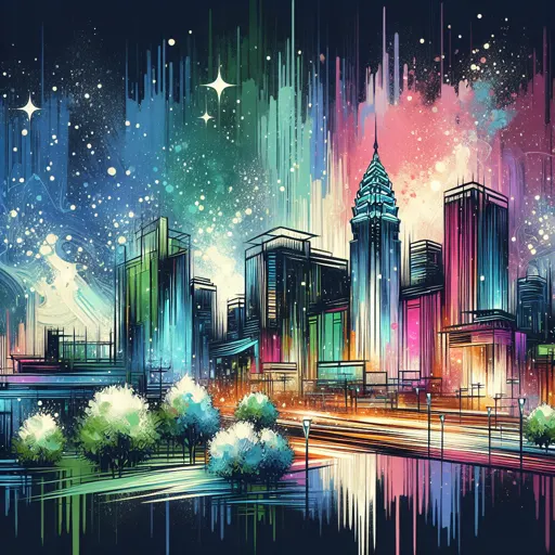 Illustration of Chico at night