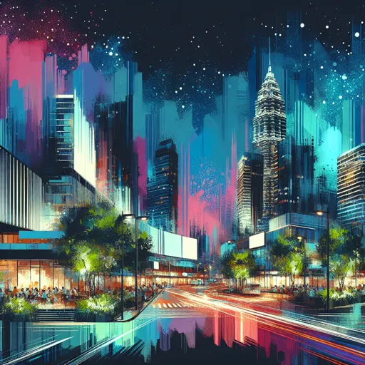 Illustration of Chongqing at night