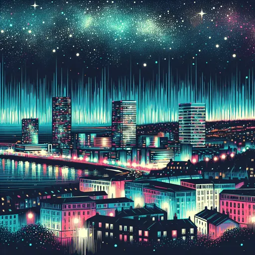 Illustration of Dover at night