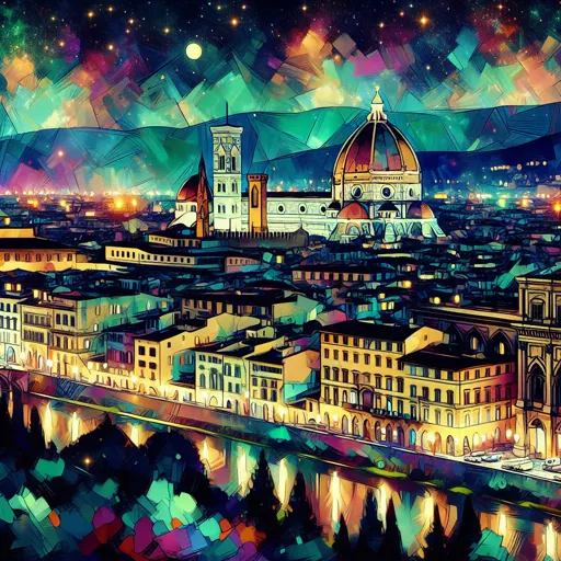 Illustration of Florence at night