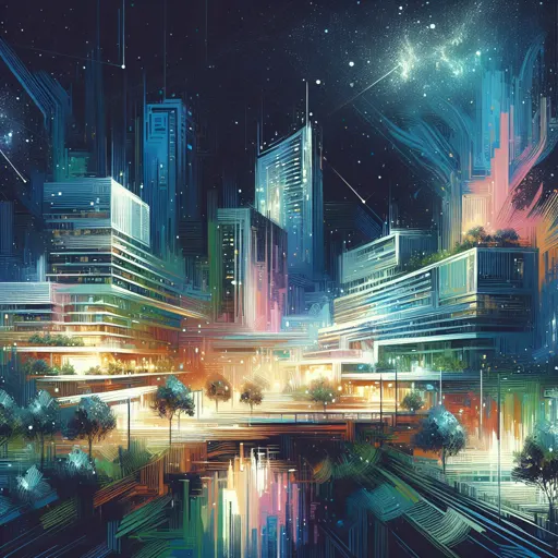Illustration of Fort Myers at night