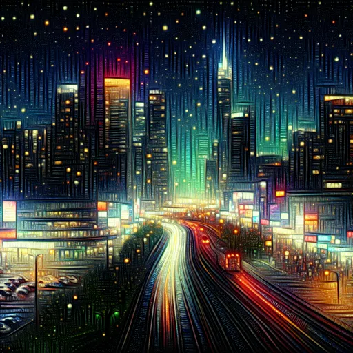Illustration of Fort Wayne at night