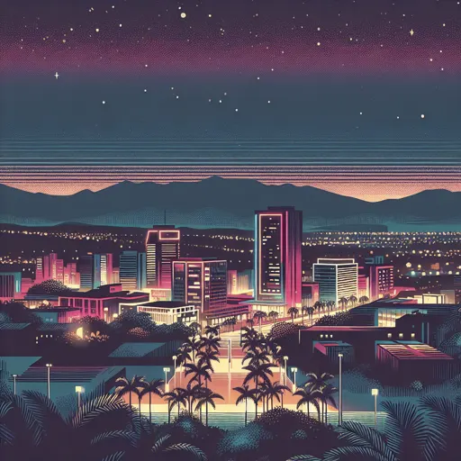 Illustration of Fortaleza at night