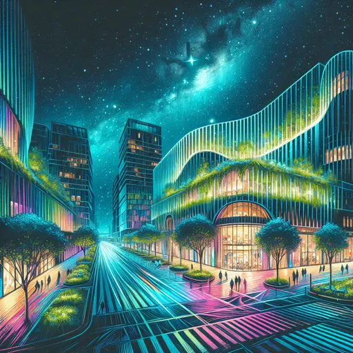 Illustration of Franklin at night