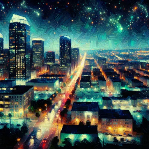 Illustration of Frederick at night