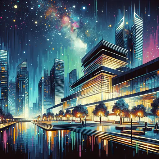 Illustration of Frome at night