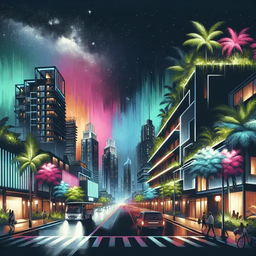 Illustration of Goa at night