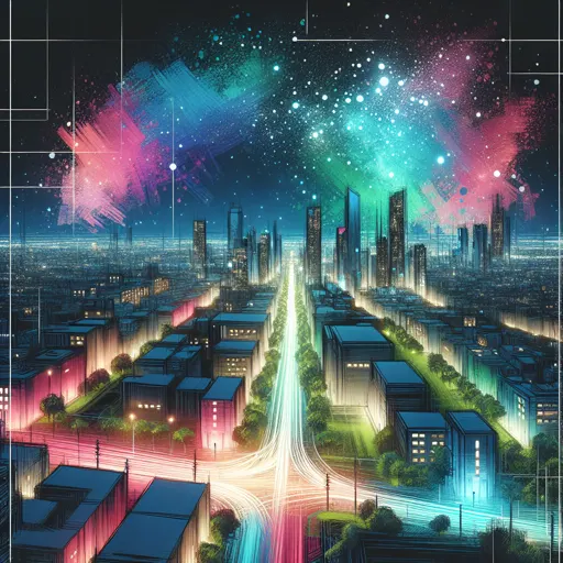 Illustration of Hamilton at night