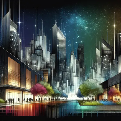 Illustration of Ho Chi Minh City at night