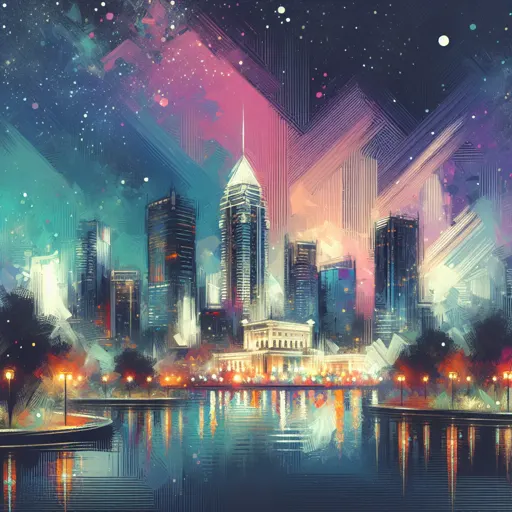 Illustration of Islamabad at night