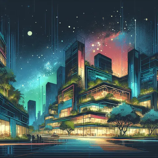 Illustration of Jena at night