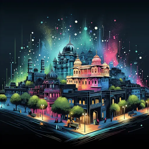 Illustration of Jodhpur at night