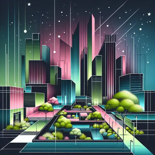 Illustration of Juiz de Fora at night