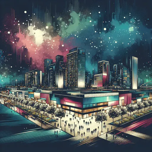 Illustration of Kayseri at night