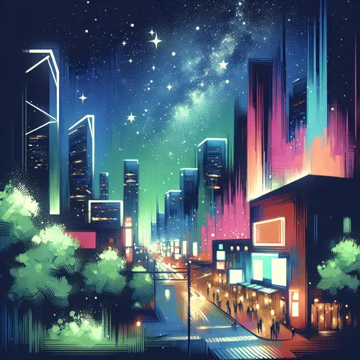 Illustration of Kigali at night
