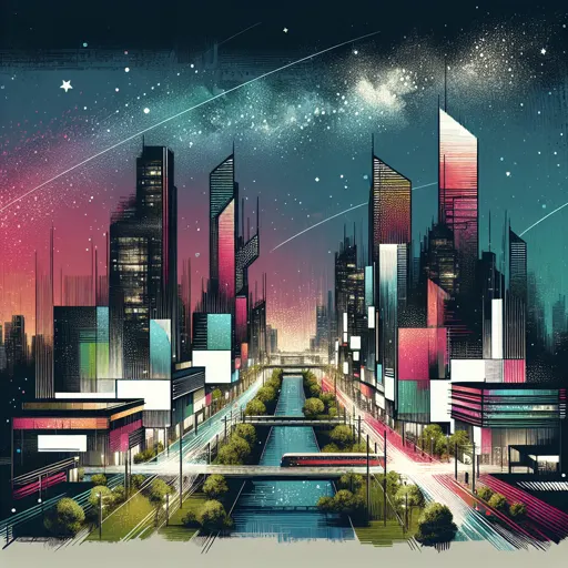 Illustration of Kochi at night