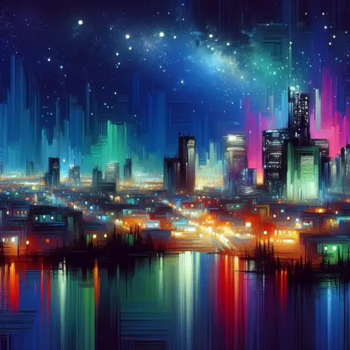 Illustration of Kunming at night