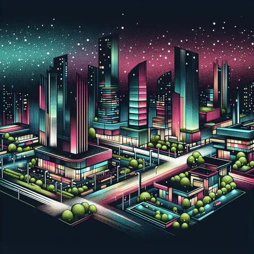 Illustration of Las Vegas at night
