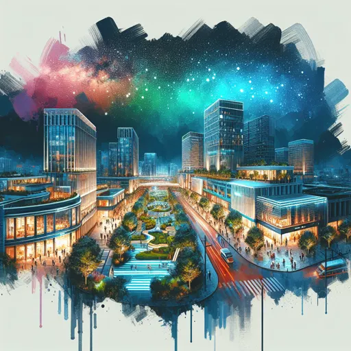 Illustration of Lebanon at night