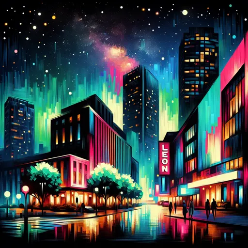 Illustration of Leon at night