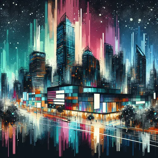 Illustration of Lewes at night