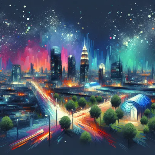 Illustration of Lexington at night