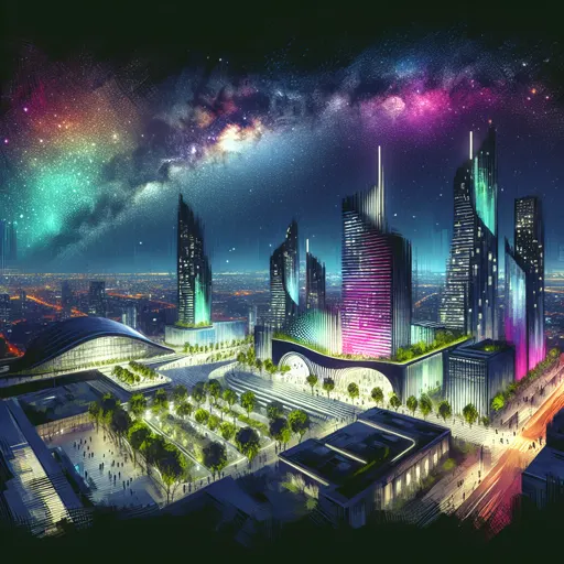Illustration of Lima at night
