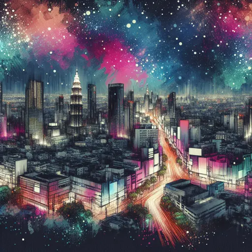 Illustration of Lincoln at night