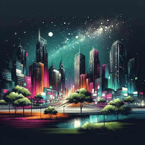 Illustration of Londrina at night
