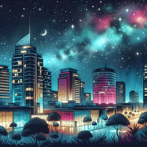 Illustration of Lusaka at night