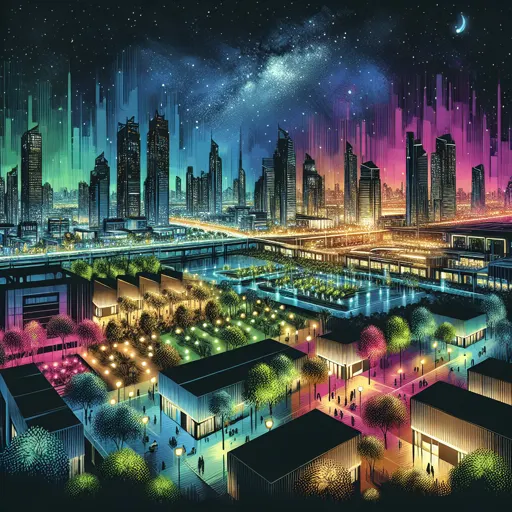 Illustration of Maidenhead at night