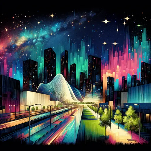 Illustration of Mantua at night