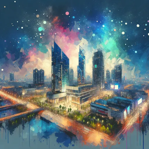Illustration of Maribor at night