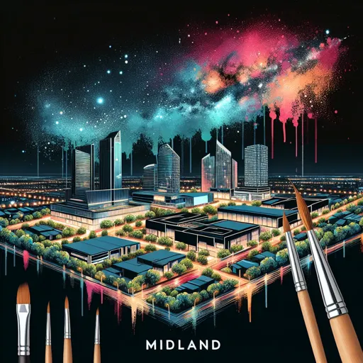 Illustration of Midland at night
