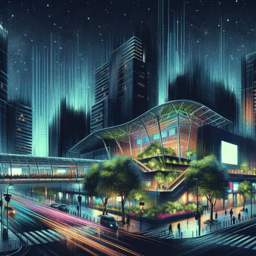 Illustration of Mobile at night